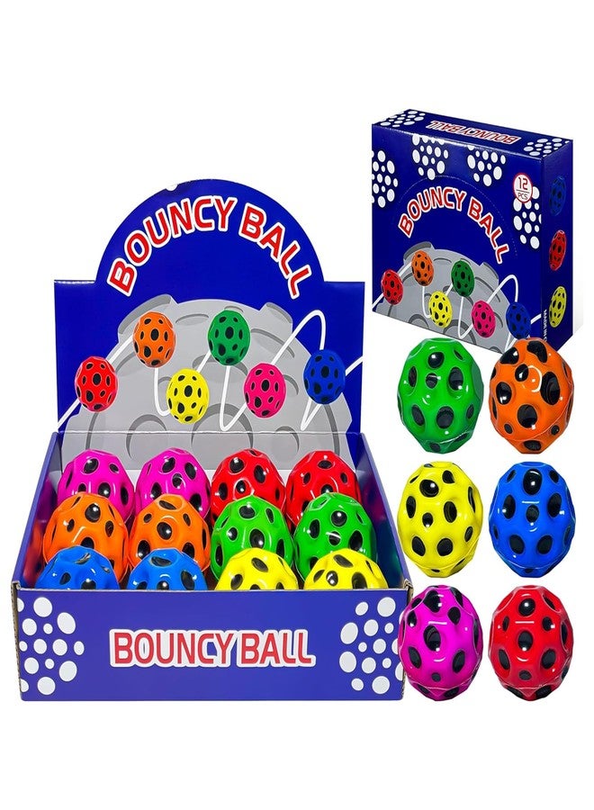 PRIMEFAIR Moon Ball, Pack of 12, High Bounce Rubber Balls, Assorted Colours, for Kids & Adults - Image 1